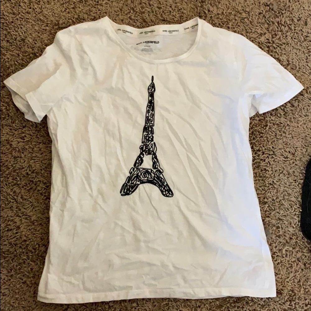 Karl lagerfeld embroidered tshirt